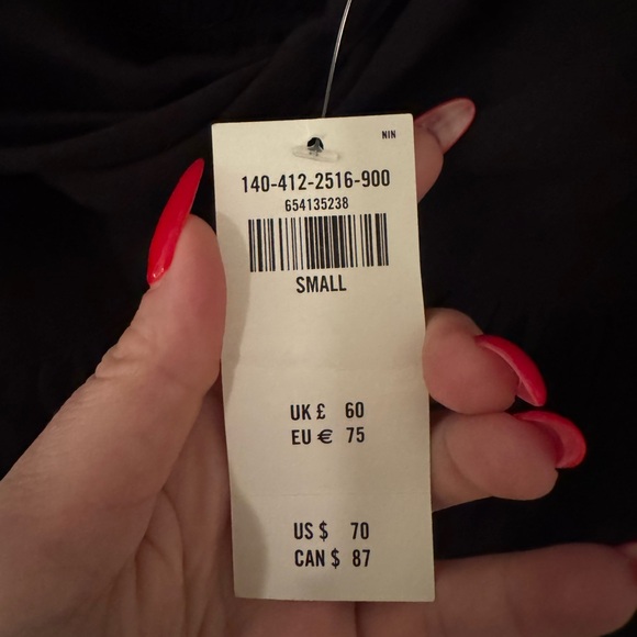 NWT Long Sleeve Black Semi Sheer Abercrombie & Fitch Blouse size Small - Picture 13 of 14